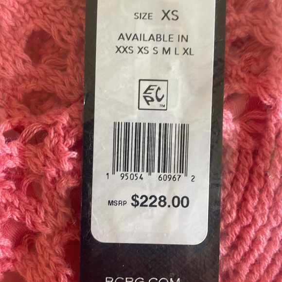 BCBGMAXAZRIA Women's Crochet and Tassel Midi Sweater Dress - VITA - size XS - Picture 7 of 7